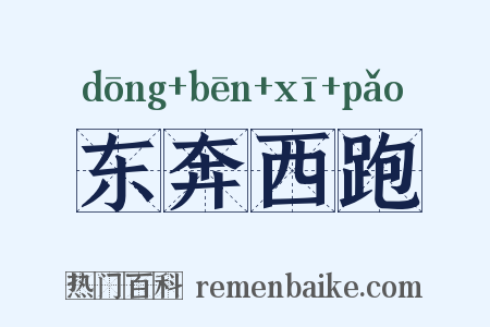 东奔西跑是什么意思的图片